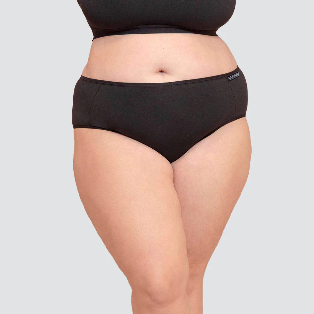 Kit 5 Calcinhas Plus Size Cós Alto