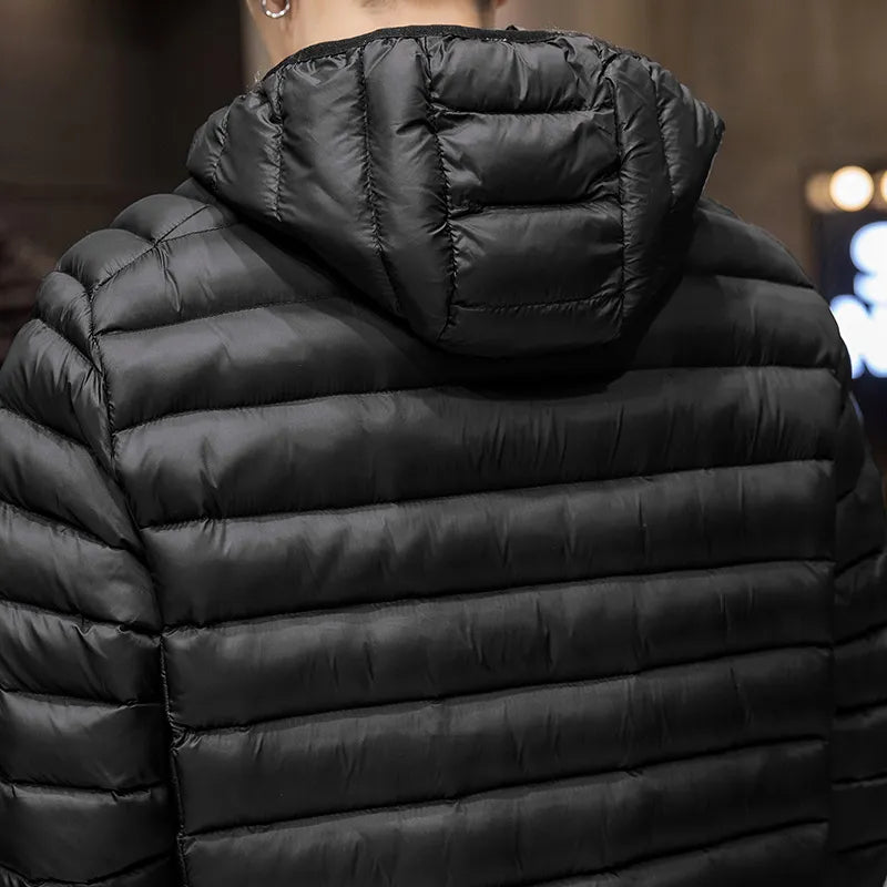 Jaqueta Puffer Masculina Com Capuz Removível Luxy