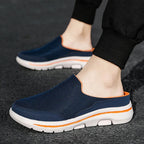 Tênis Casual Masculino Slip On Antiodor Ortopédico Azul