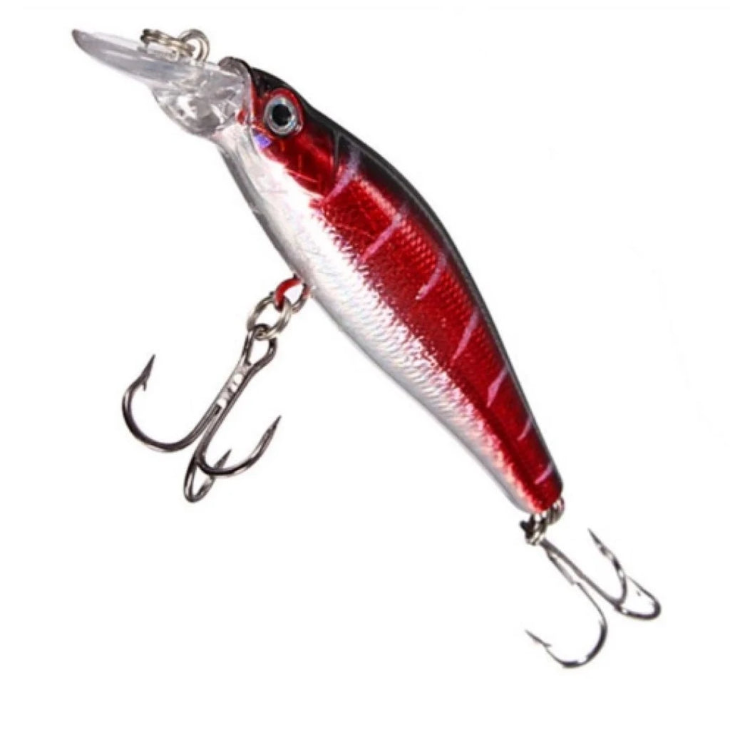 Kit 05 Iscas Artificiais 1/2 Meia Água de 8 cm e 6g Pesca Tucunaré Robalo Dourado Traíra Black Bass