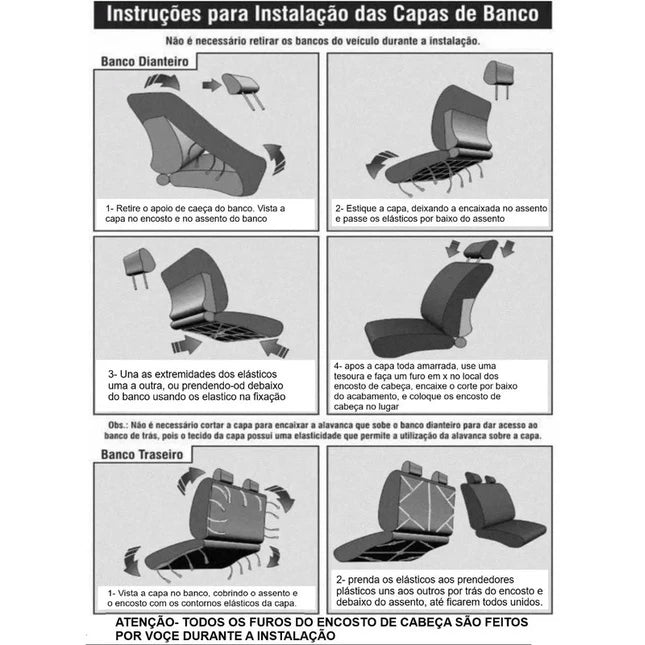 Capa de Banco para Carro Automativo - lojaidealgolden
