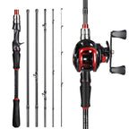 Kit Carbon - Vara de pesca fibra de carbono 2.4M + Carretilha de Pesca 7:2.1
