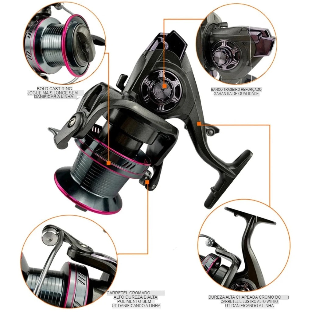 Molinete Relação Engrenagem 4.0:1 Drag 30 Kg  Peixes Grandes