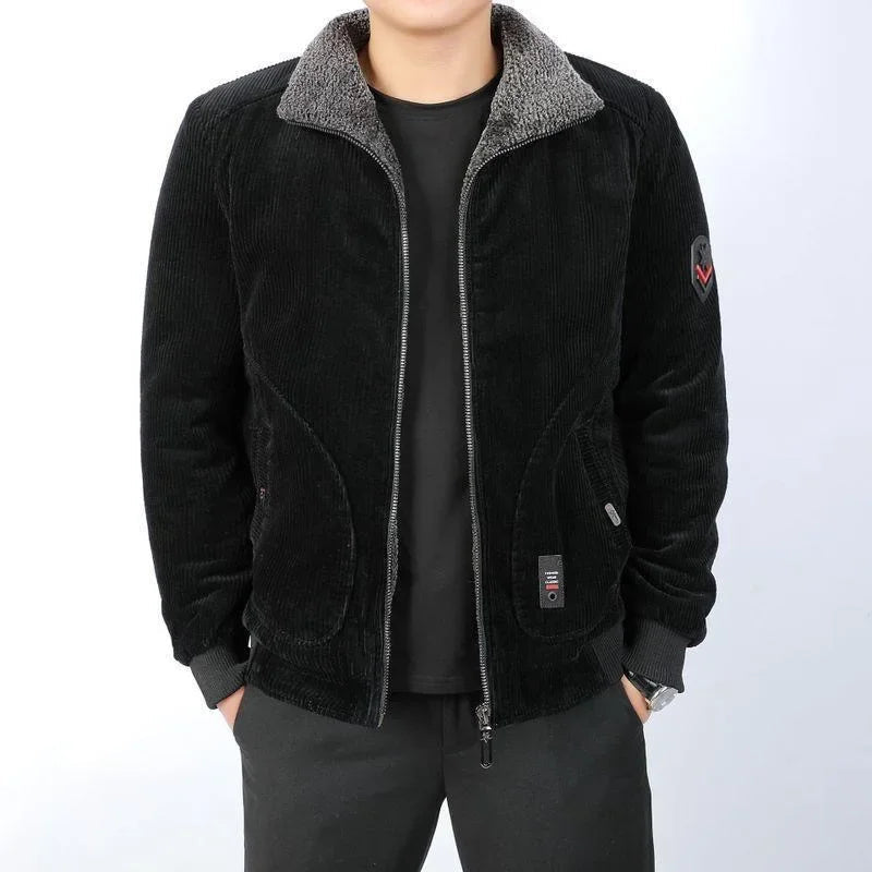 Jaqueta Masculina Acolchoado de Veludo Inverno