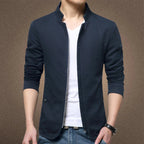 Jaqueta Blazer Masculina Fino Ajuste Formal Negócios Com Zíper