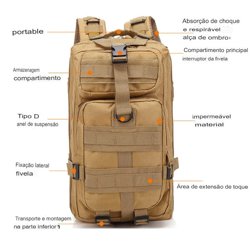 Mochila Tática Comander (ULTRA RESISTENTE)
