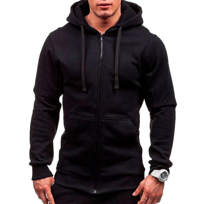 Jaqueta Moletom Masculina com Capuz e Zíper