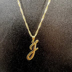 Colar De Letra Inicial 100% Dourado Premium