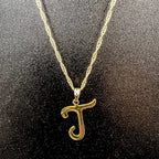 Colar De Letra Inicial 100% Dourado Premium