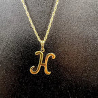 Colar De Letra Inicial 100% Dourado Premium