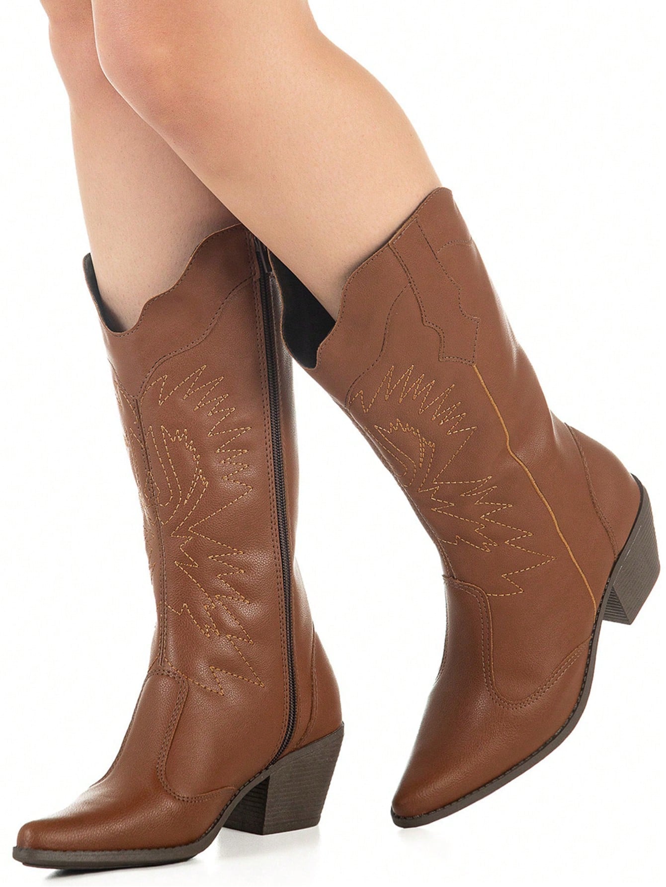 Bota Feminina Western Texana Country Rodeio Cano Alto