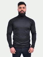 Suéter Masculino Canelada Ribana Gola Alta