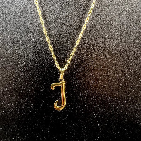 Colar De Letra Inicial 100% Dourado Premium