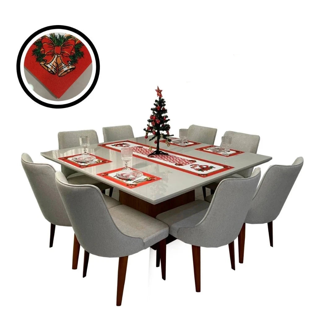 (COMPRE 5 E LEVE 6) Kit de Mesa Natalina Estilo Americano de Luxo