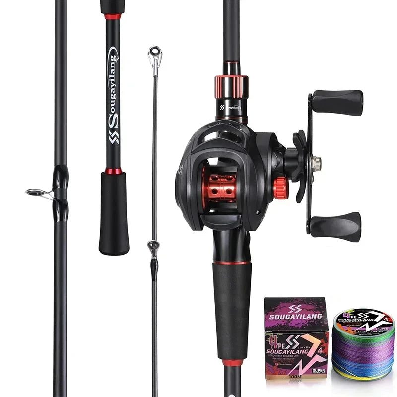 Kit de Pesca Profissional: Carretilha RedMax 10KG Drag + Vara de Carbono + Brinde Exclusivo [OFERTA EXCLUSIVA NATAL]