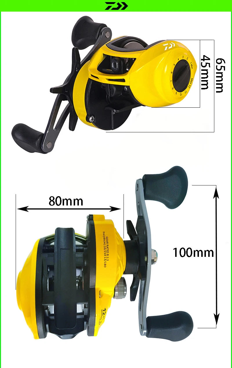 Carretilha Daiwa 18KG Drag 18+1 Rolamentos Anti-Cabeleira 7.2:1 Nova Geração