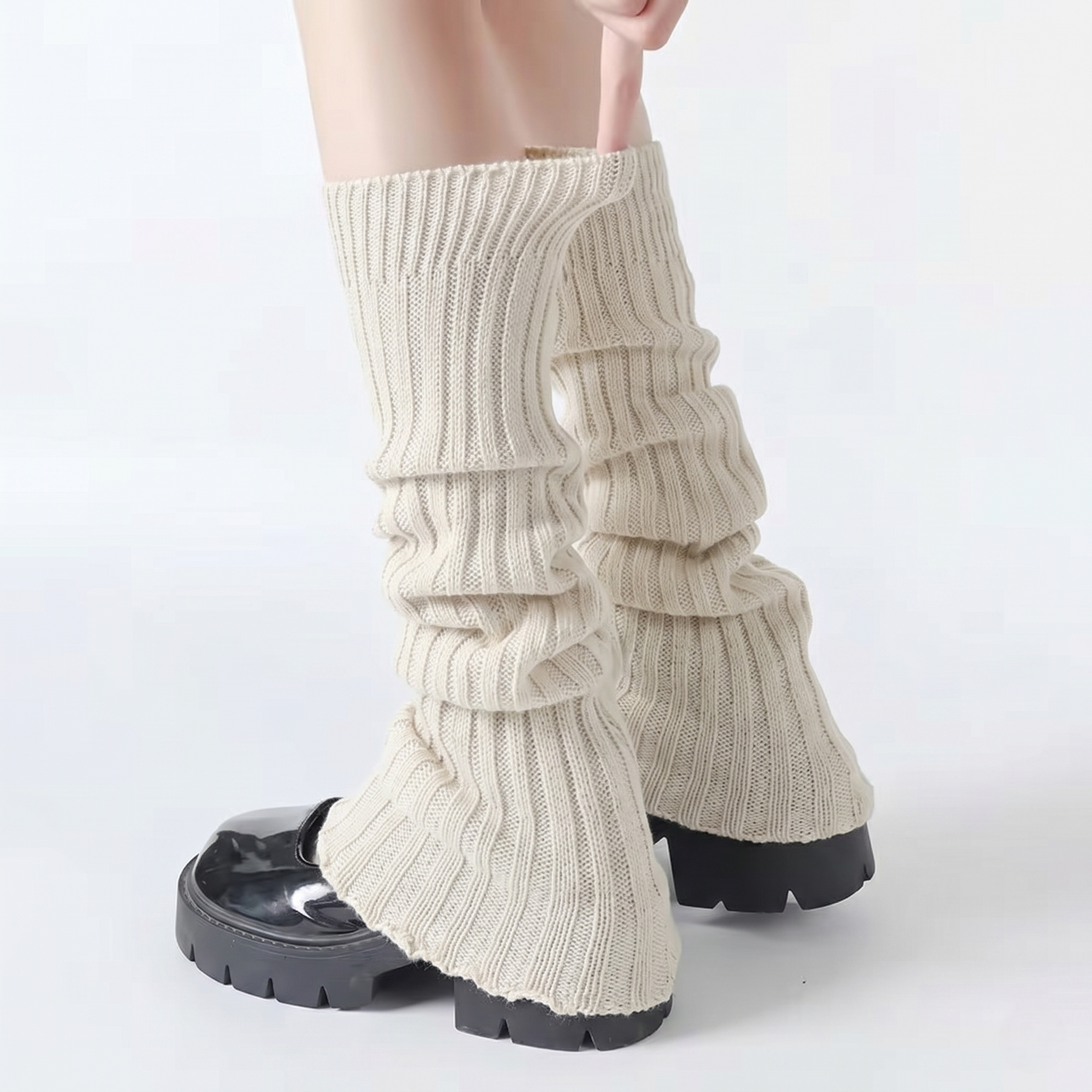 Meia Longa Slouchy Ribbed