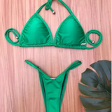 Biquíni Cortininha Fio Dental Bojo Removível Cós Regulável 2025