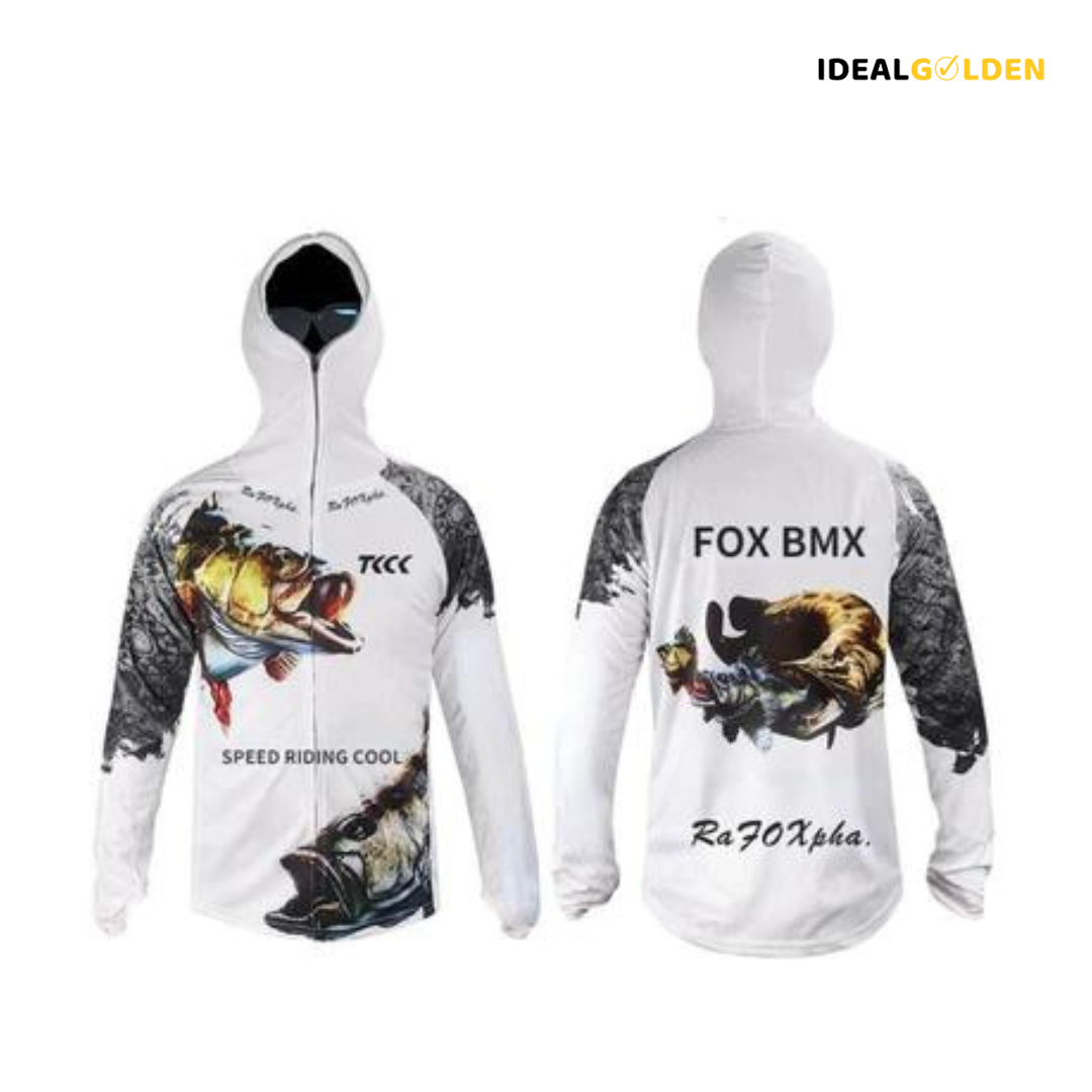 Roupas de Pesca Com Capuz e Proteção UV