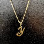 Colar De Letra Inicial 100% Dourado Premium