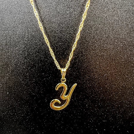 Colar De Letra Inicial 100% Dourado Premium