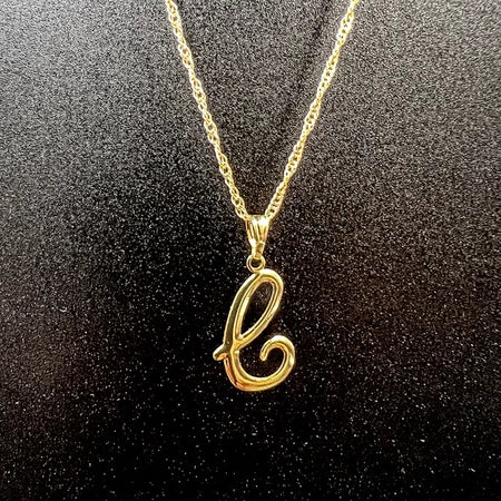 Colar De Letra Inicial 100% Dourado Premium