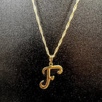 Colar De Letra Inicial 100% Dourado Premium