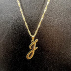 Colar De Letra Inicial 100% Dourado Premium