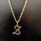 Colar De Letra Inicial 100% Dourado Premium