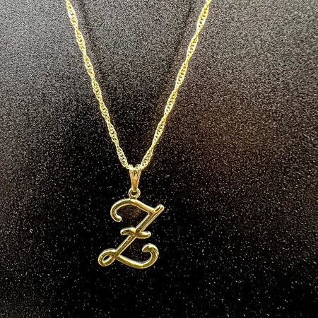 Colar De Letra Inicial 100% Dourado Premium
