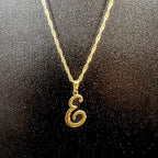 Colar De Letra Inicial 100% Dourado Premium