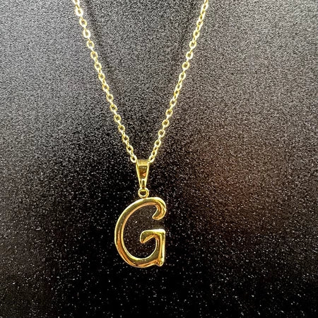 Colar De Letra Inicial 100% Dourado Premium