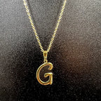 Colar De Letra Inicial 100% Dourado Premium