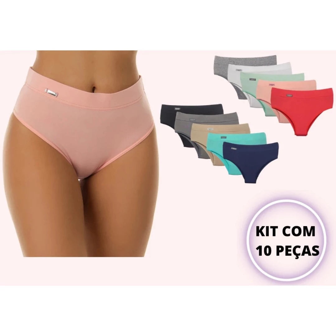 Kit 10 Calcinhas em Microfibra