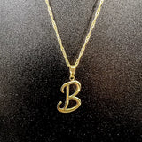 Colar De Letra Inicial 100% Dourado Premium