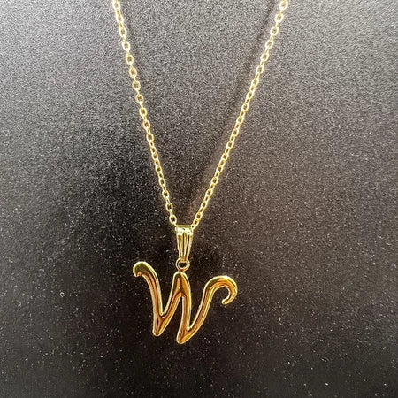 Colar De Letra Inicial 100% Dourado Premium
