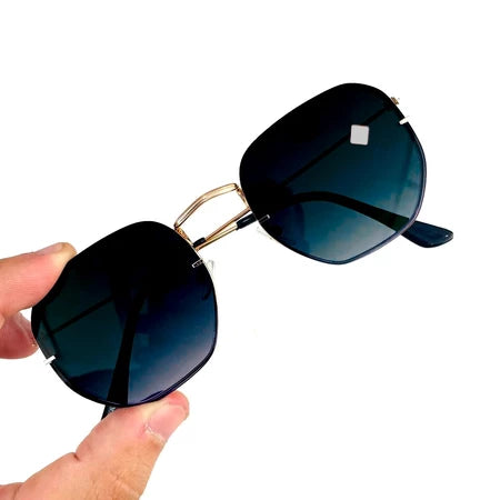Óculos Masculino Hexagonal Degradê Metal