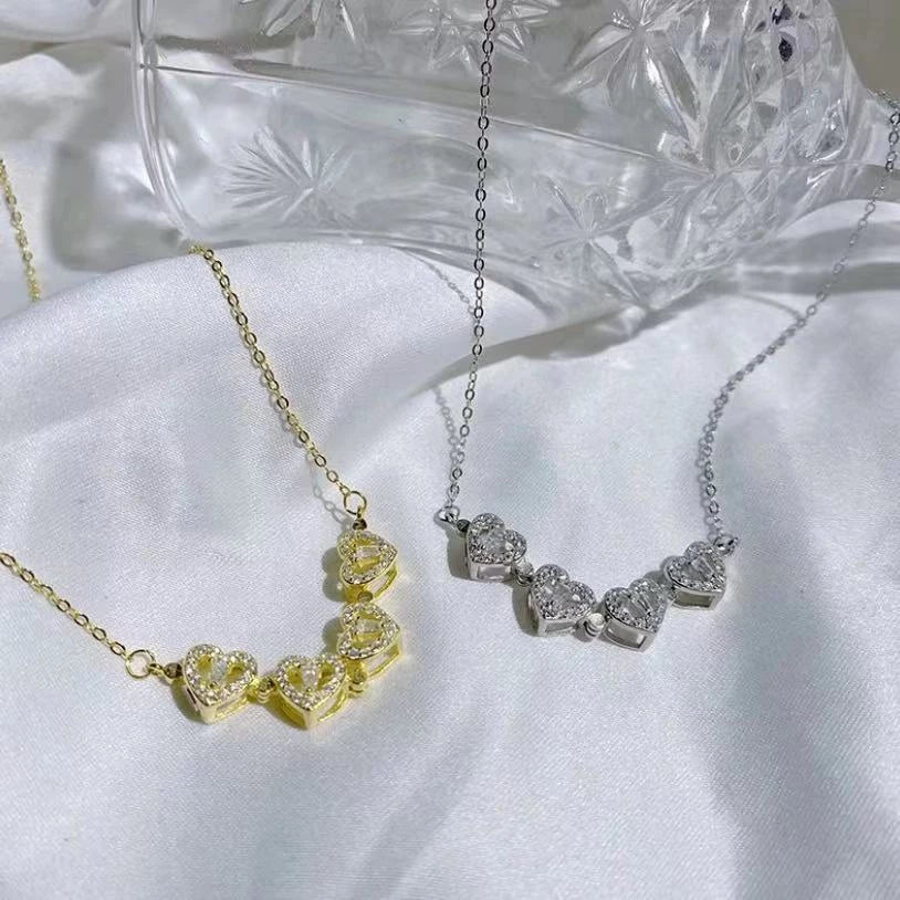 Colar De Luxo Feminino Com Caixa De Flores artificial Quatro Folhas