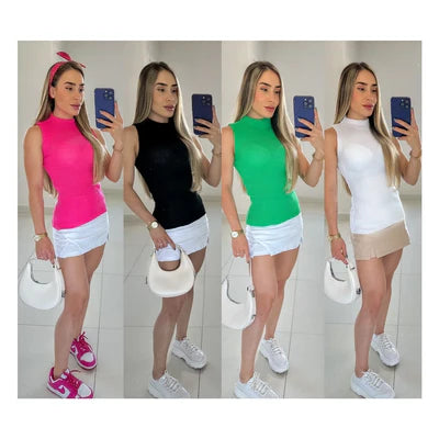 Blusinha Feminina Gola Alta - COMPRE 1 LEVE 2