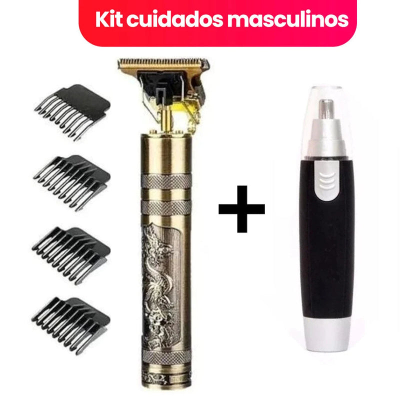 Barbeador e Máquina de Cortar Cabelo Dragão + BRINDE APARADOR DE PELOS