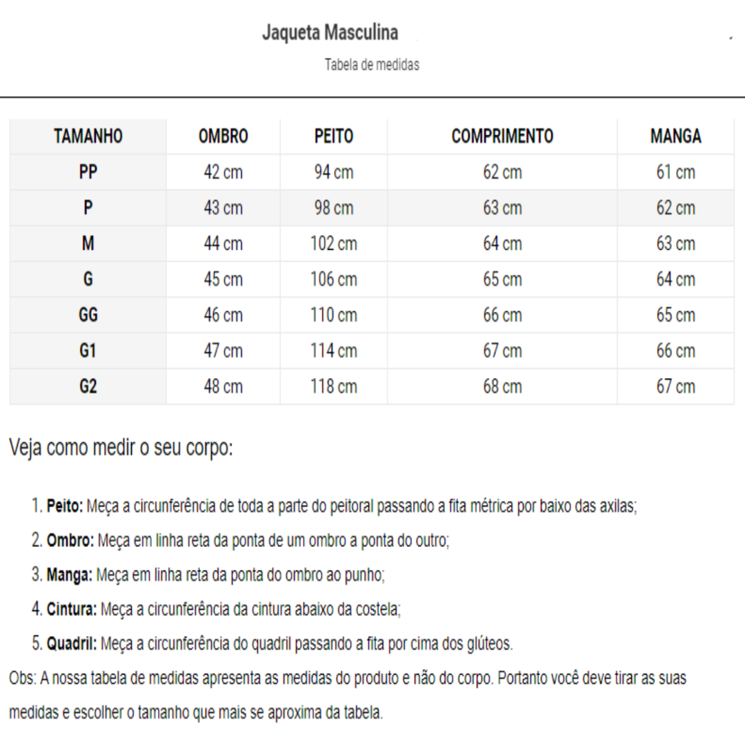 Jaqueta Masculina Dupla Face Veron Fashion 2024