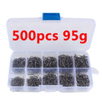 400/500/600/1000 Peças de Anzol de Aço de Carbono Para Rios, Lagos, Pesqueiros, Mar pesca lojaidealgolden 500pcs 