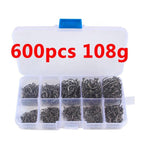 400/500/600/1000 Peças de Anzol de Aço de Carbono Para Rios, Lagos, Pesqueiros, Mar pesca lojaidealgolden 600pcs 
