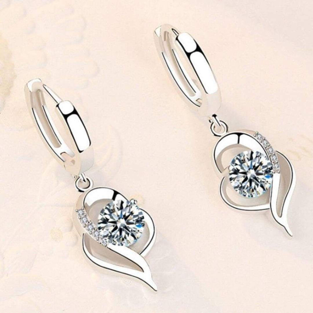 Brincos de Prata Esterlina Pedras de Safira Moda Feminina Promoção 0 lojaidealgolden 