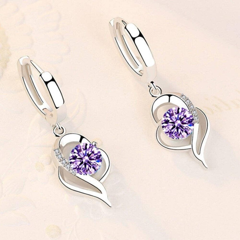 Brincos de Prata Esterlina Pedras de Safira Moda Feminina Promoção 0 lojaidealgolden 