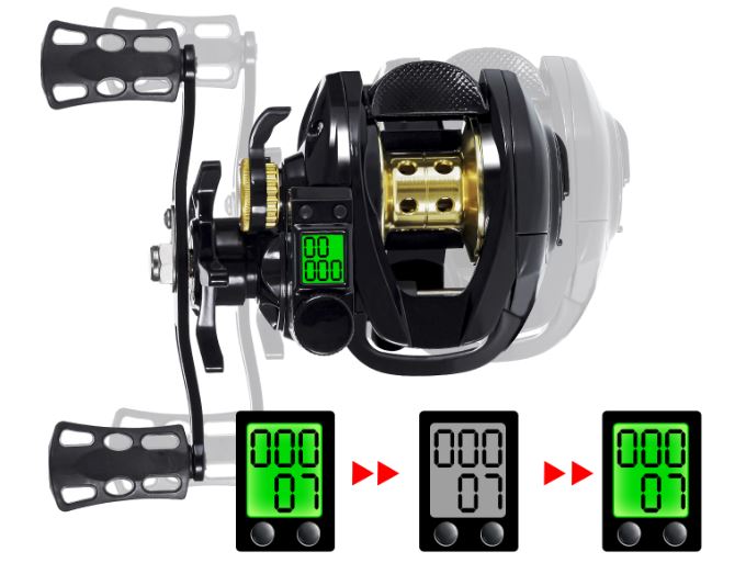Carretilha InovaFish 7.2:1 + Tela de Profundidade pesca lojaidealgolden 