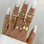 Conjunto de Anéis Coleção 2023 0 lojaidealgolden 