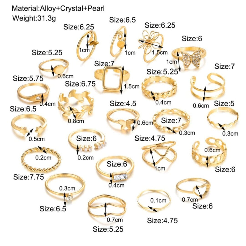 Conjunto de Anéis Coleção 2023 0 lojaidealgolden 