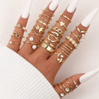 Conjunto de Anéis Coleção 2023 0 lojaidealgolden Modelo 1 