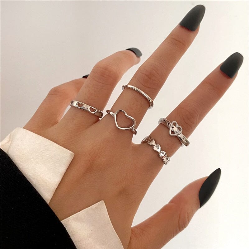 Conjunto de Anéis Coleção 2023 0 lojaidealgolden Modelo 12 